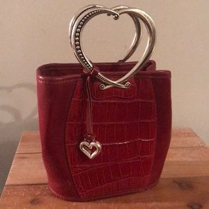 Brighton Red Leather Heart Handle Bag!